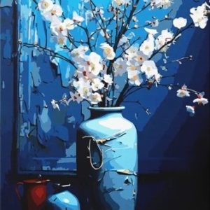 White Vase Blossoms